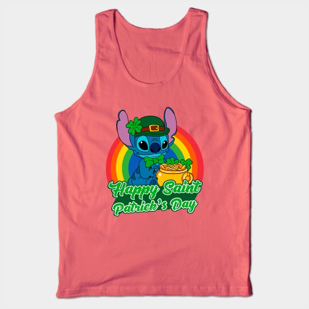 Stitch St. Patrick's Day Tank Top by OniSide